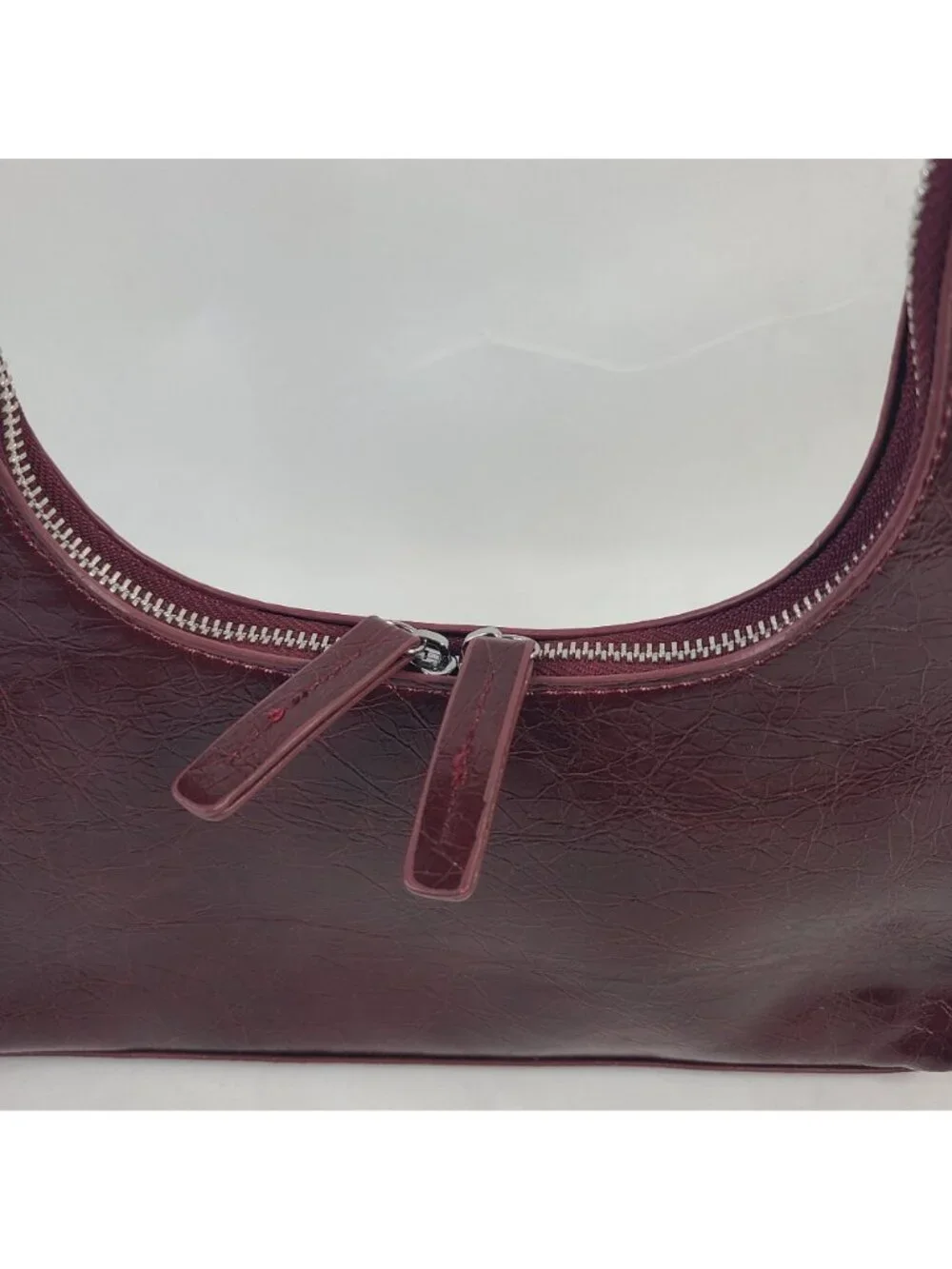 NEW 8 Other Reasons Burgundy Faux Leather Mini Shoulder Bag With Dust Bag - Picture 3 of 9